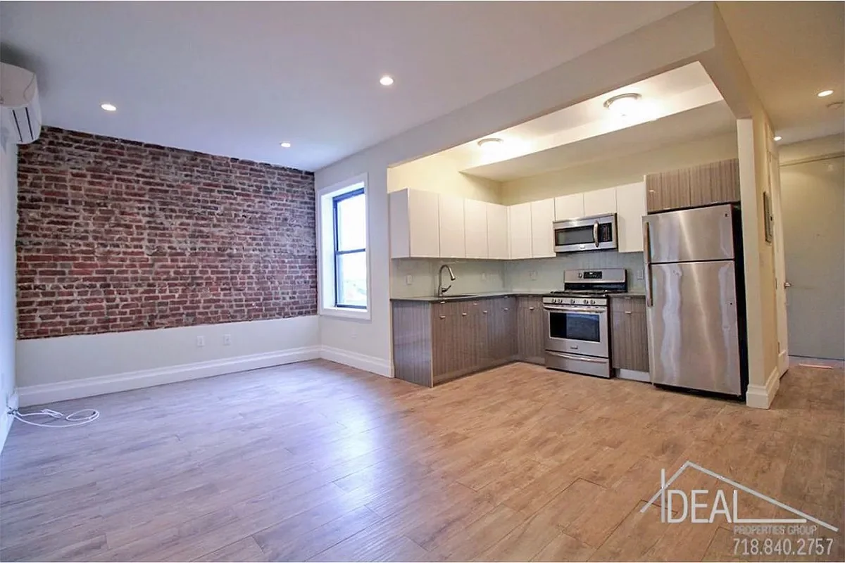 Renovated interior at Corona Avenue Apartments in Brooklyn, New York